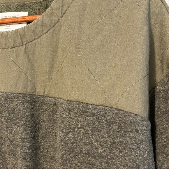REI Cooperative Womens Nook Quilted Pullover Sweatshirt Dark Green Lg Sl… - Picture 3 of 12
